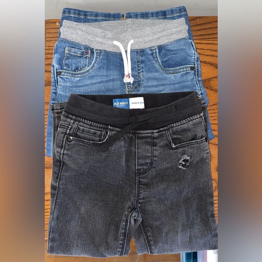 Old Navy Kids Denim and Black Jogger Set